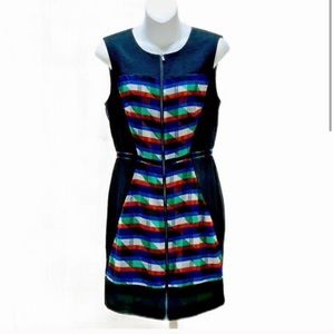 ♣️ 3/$20 Rachel Roy zip front multicolor dress